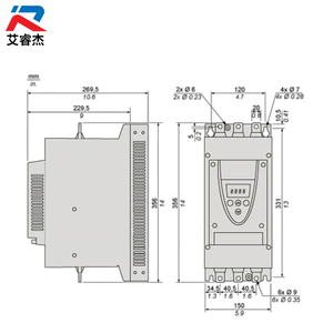 ตัวควบคุมมอเตอร์แบบอะซิงโครนัส ATS22C11Q ของแท้ใหม่ 230-440V 30-55kW 3 เฟส Altistart 22 ซอฟต์สตาร์ทเตอร์สำหรับมอเตอร์แบบอะซิงโครนัส - Product Image 2