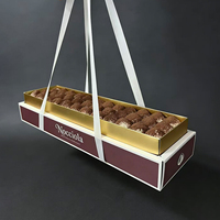 Boîte d'emballage de tiramisu de luxe personnalisée avec impression sur mesure, boîte à gâteau pliable en carton avec découpeur en acrylique
