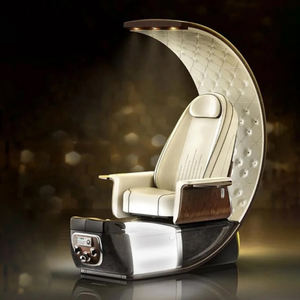 Fauteuil de spa pour les pieds de luxe, salon de beauté, fauteuil de pédicure électrique inclinable avec pompe de vidange sans tuyau, bain à remous, massage et manucure. - Product Image 3