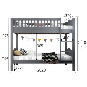 Cama <span class=keywords><strong>litera</strong></span> infantil de madera de pino maciza <span class=keywords><strong>con</strong></span> tobogán y <span class=keywords><strong>escaleras</strong></span>, ¡gran oferta! - Product Image 2