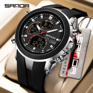 Sanda 6279 Men's Multifunctional <b>Digital</b> Sports <b>Watch</b> with Countdown Snooze Alarm 50M <b>Waterproof</b> - Product Image 2