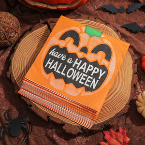Halloween Printed Paper Napkins 330mm Square Disposable Party Tableware for Festival Celebration - Product Image 3