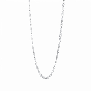 Dainty Twisted Lip Shape White Pt950 Fine Thin Pendant <b>Necklace</b> <b>Chains</b> Gift for Unisex Minimalist Platinum Jewelry - Product Image 4
