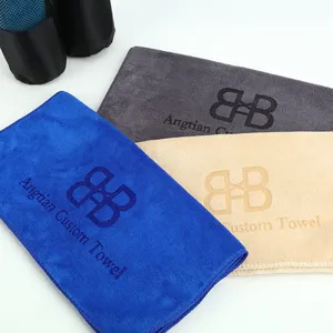 Sweat towel absorbent quick drying microfiber fitness exercise gym hand towels with logo custom sports towel microfiber