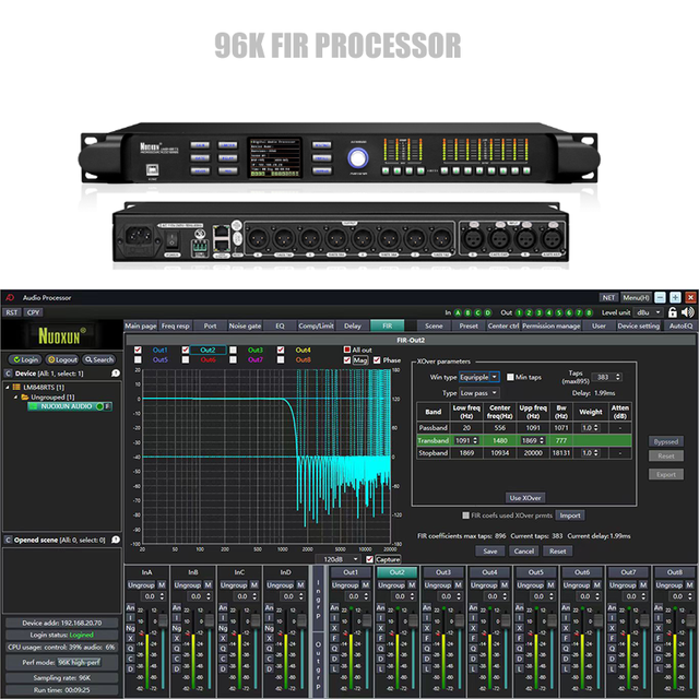 Popular Professional Audio Processor DSP 4080 Dsp Loudspeaker Amplifiers with 16-Band Equalizer Top Audio Sound Equipment