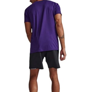 เสื้อออกกำลังกายผู้ชายแบบไร้ตะเข็บ แห้งเร็ว แขนสั้น กระชับสัดส่วน ผ้าถัก - Product Image 4