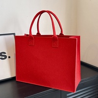 Sac fourre-tout en feutre tendance de grande capacité, nouveau style, couleur bonbon, décontracté, polyvalent, avec une seule poignée supérieure, sac à bandoulière pour femmes, vente en gros