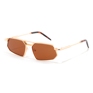Gafas de Sol Rectangulares Unisex, Montura Metálica Completa, Lentes Gris Oscuro, Protección UV400, Modelo 13011 para Actividades al Aire Libre, Adultos - Product Image 4