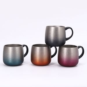 Fashion Gradient High-Value Handle Mug Business Office Gift Household <b>Large</b>-Capacity Vacuum Stainless Steel Insulated with Logo - Product Image 1