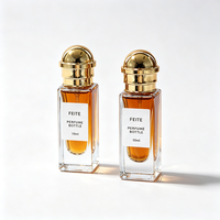 Nouvelle conception, flacon de parfum vide en verre carré de 10 ml, mini flacon de parfum de voyage à sertir avec boîte personnalisée
