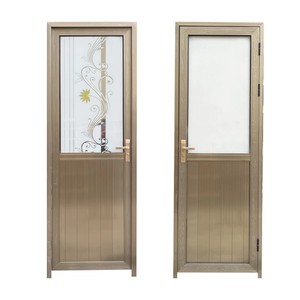 Portes battantes en <span class=keywords><strong>PVC</strong></span> plastique à double vitrage, isolation thermique, antivol, nouvelle conception 2025, <span class=keywords><strong>porte</strong></span> de salle de bain en plastique - Product Image 1