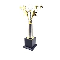 Trophée en cristal 6 étoiles écologique pour le sport, 15 pouces, cadeaux d'entreprise, promotions, soirées de récompenses - Prix compétitif - Exportateur indien