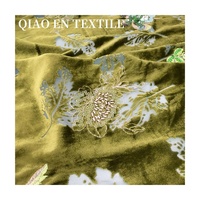 Sacs de mariage en velours Jacquard de broderie de perles tridimensionnelles de fleur brûlée en soie artificielle robuste haut de gamme