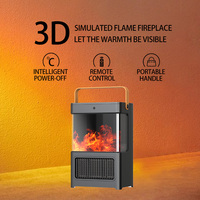Portable rapide silencieux nouveau 3D Simulation flamme réchauffeur d'air chaud maison PTC chauffage en céramique bureau cheminée réchauffeur d'air intérieur