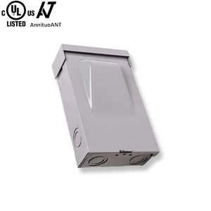 UL Listed Electrical Switch Box 30 Amp Metallic Fused Outdoor Rainproof Grey AC Disconnect Switch Box Suitable for HVAC Systems - Product Image 1