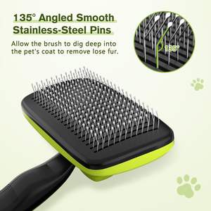 Spazzola professionale per cani e gatti-strumento autopulente per toelettatura animali domestici, rimuove i peli dal pelo lungo/corto - Product Image 4