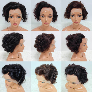 โปรโมชั่น 20$ Letsfly วิกผมหน้าผากลูกไม้ 13x4 น้ำหนัก 170 กรัม ทรง Egg Roll วิกผมสั้นทรง Pixie Cut เกรด 11A สี 1BT99J วิกผมแท้ - Product Image 3