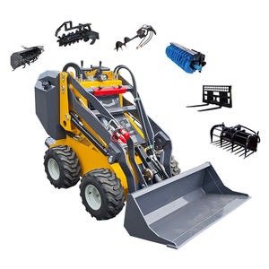 Roda pemuat <span class=keywords><strong>Skid</strong></span> Steer Mini Tiongkok CE/EPA pemuat <span class=keywords><strong>Skid</strong></span> Steer Mini dengan Bucket Trencher Rotary POW - Product Image 4