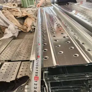 Factory Wholesale Scaffolding Steel Plank Walk Board With Hook Galvanized Scaffolding Steel Plank