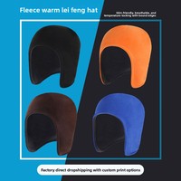 Couvre-oreilles de cyclisme imperméables et respirants doublés polaire, double couche, épais, chauds et confortables, style trapper, s'adaptent au casque, couverture polaire intégrale