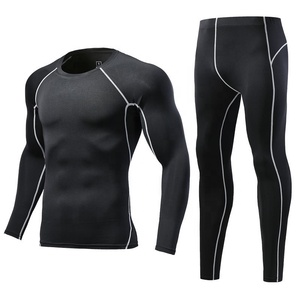 Vente en gros de vêtements de compression pour hommes, collants, leggings, pantalons, tenues de sport à manches longues, costume de fitness, ensemble de vêtements de sport pour le football - Product Image 1