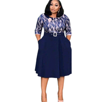 Robes de bureau pour femmes grandes tailles, jupes et robes imprimées