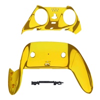 Façade décorative personnalisée pour PS5 Edge, remplacement du couvercle supérieur et inférieur en or chromé bricolage