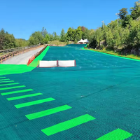 Dalles de sol en plastique LLDPE pour piste de ski artificielle, tapis de ski, revêtement de sol pour sports de neige et jardin