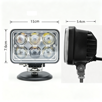 Nouvelle lampe de travail LED 4,3 pouces 18W avec lentille 4D, étanche IP68, 12-48V, 1200lm, 6000K, en aluminium moulé sous pression, pour conduite auxiliaire tout-terrain