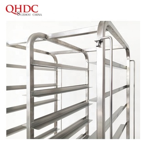 빵집 빵집 선반 빵 냉각 굽기 쟁반 선반 두 배 줄 쟁반 트롤리 - Product Image 5