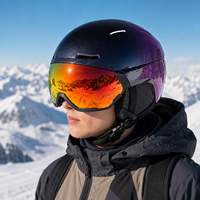Casque de ski Platinum avec visière rétractable Revo, certifié CE EN1077, en ABS et EPS, pour le ski alpin et le snowboard