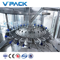 Vente directe d'usine Machine de remplissage d'eau embouteillée en plastique PET rotative automatique 3 en 1 pour l'eau potable minérale purifiée