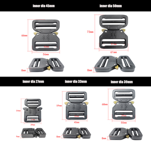 Nhiệm Vụ Nặng Nề Chiến Thuật Kép Ajustable Kim Loại Khóa Trung Tâm Phát Hành Khóa Dây Đeo Kim Loại Túi Clip Khóa Thay Thế - Product Image 2