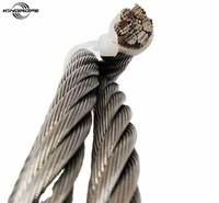 Câble en acier ou câble d'avion en acier galvanisé, diamètre 1/8" 5/32" 3/16" 1/4" 5/16" 3/8" 7x19 7x7, vente en gros