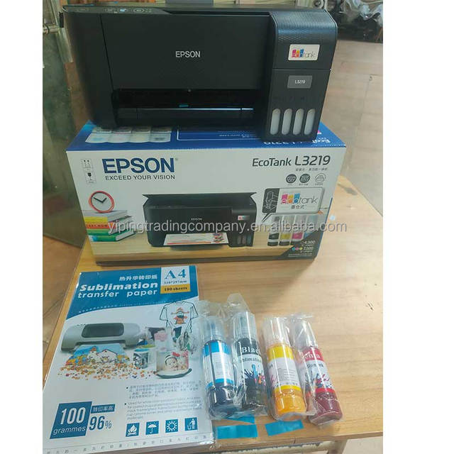 220V 3219 for Epson Sublimation Inkjet Color Printer Kit Ink tank Copying and Scanning Office Printer for Sublimation