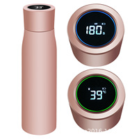 Nouvelle bouteille d'eau intelligente à auto-nettoyage UV-C, en acier inoxydable 316, thermos isotherme, affichage de la température LED, logo personnalisé USB