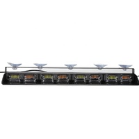 Luces de Emergencia Amarillas y Blancas para Vehículos, 96 LED, Luces de Emergencia para Tablero, Luces Estroboscópicas para Parabrisas Trasero, Luces de Advertencia Intermitentes de Seguridad