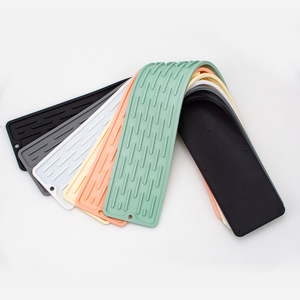 Tapis de séchage de vaisselle en silicone 5 mm, résistant à la chaleur, écologique, de qualité alimentaire, non toxique, facile à nettoyer, multifonctionnel, pour comptoir de cuisine - Product Image 1