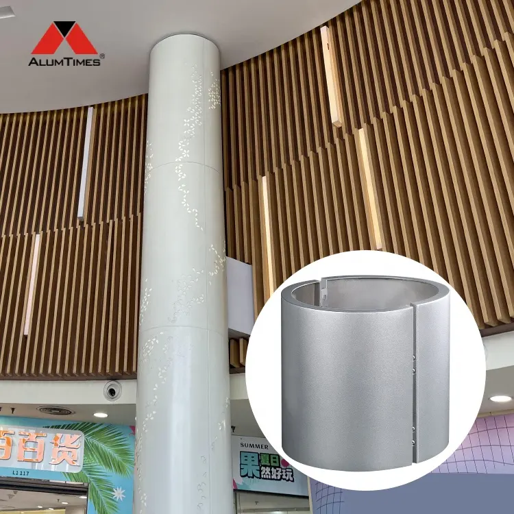 Copertura della colonna di alluminio del pannello solido del metallo di ALUMTIMES per il prezzo poco costoso della decorazione della costruzione