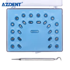 AZDENT חדש שיניים מתכת פלטה אורתודונטי מיני רוט 022 עצמי Ligating סוגריים