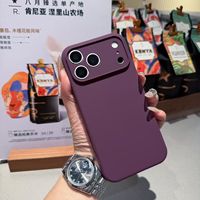 Casing Handphone Silikon Cair Populer untuk iPhone 18 17 16 15 14 13 12 Pro Max, Anti Benturan dengan Desain Tombol AI