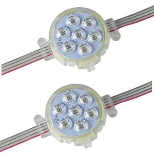 Lumière LED Pixel RGB 24v pour parc à thème, Noël permanent, 7LED 50mm UCS2903 IP67, étanche en extérieur, lumière LED Pixel ponctuelle pour la <span class=keywords><strong>maison</strong></span> - Product Image 2