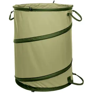 ハードシェルボトム再利用可能なガーデンウェイストバッグ-折りたたみ式ガーデンリーフ & ヤードバッグ