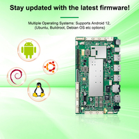 Placa Base Inteligente de Ocho Núcleos MTK8786 de 2.0GHz |   Compatible con Pantalla Triple HDMI/eDP/MIPI |   Controlador AIoT Android 12 con PoE y 4G LTE