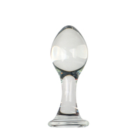 Kleiner Transparenter Glas-Analplug für Männer und Frauen, Anale Masturbation, Erwachsenen-Glasdildos