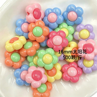 Perles d'espacement en acrylique bicolores colorées en forme de papillon de 16 mm, 500g/SAC, pour tresses et extensions capillaires pour filles - Vente en gros