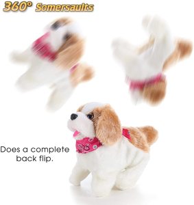 Giocattolo Interattivo Cucciolo Unisex, Cane Ribaltabile con Capriole, Cammina, Si Siede, Abbaia per 1-7 Anni, Realizzato in Plastica e Peluche - Product Image 6
