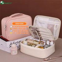 Trousse de Toilette de Voyage Tendance et Imperméable en PVC Doux avec Fermeture Éclair, Capacité 20L, Conforme aux Règles de Transport, pour Rangement de Maquillage