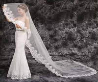 Voile de mariée voile allongé mariée mariage traînant robe de mariée dentelle voile de dentelle