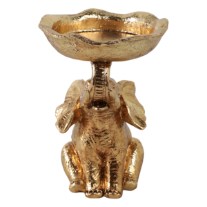 Ciotola Decorativa a Forma di Elefante in Resina con Dettagli Scolpiti, Centrotavola per Tavolino da Caffè, Portaoggetti per Caramelle e Chiavi - Product Image 3